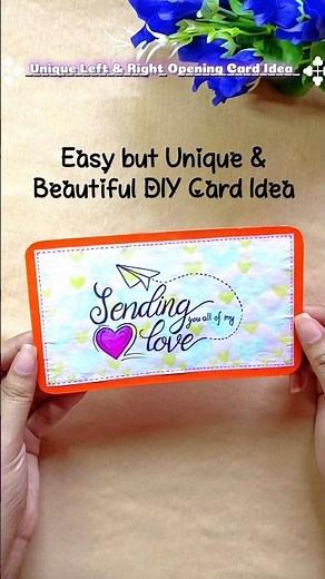 DIY Love Card | Unique Left & Right Opening Handmade Card|Easy Handmade Greeting Card Idea #lovecard