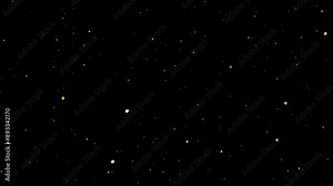 3d atmosphere space black sky textured background with colorful noisy shiny random stars effect, night noise grain movement motion graphics