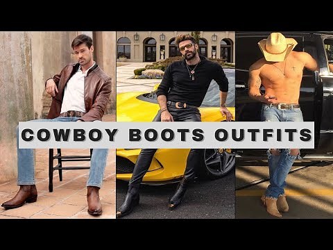 How To Style Cowboy boots For Men | Cowboy Boots Outfits For Men | Western Boots Style Men