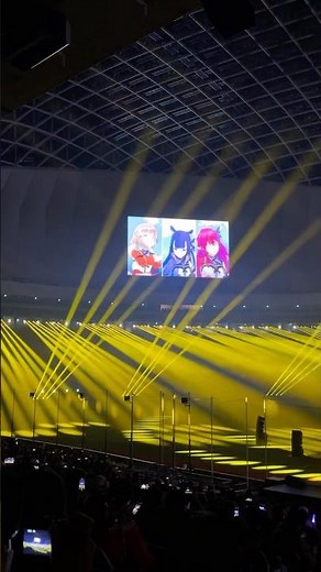 The laser light show for the All for One MV #hololive #hololiveenglish