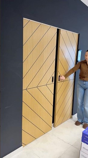 This Sliding Door Disappears Inside the Wall