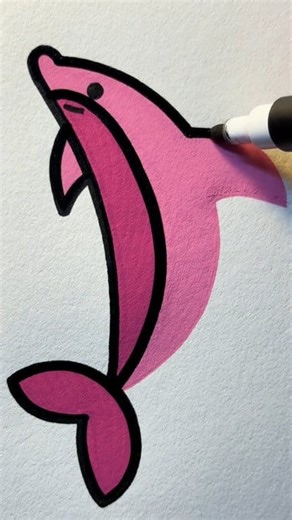 48K views · 116 reactions | Pink dolphin   Asmr Colouring  #dolphin #Drawing #Colouring #asmr #Painting #sketching #fyp #reel #usareels #artist | Colour With Deisy | Facebook
