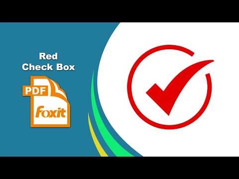 How to Add a Red Checkbox to an Interactive PDF Form in Foxit PDF Editor