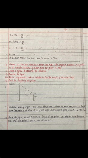 4.2K views · 25 reactions | Class 10 || C. Math Height & Distance ( Solutions ) #class10math #mathematics #SEEEXAM #class10 RS Virtual Classes | RS Virtual Classes | Facebook