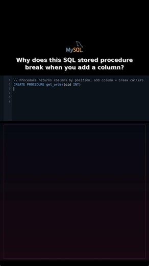Why does this SQL stored procedure break when you add a column? #sqlreliability