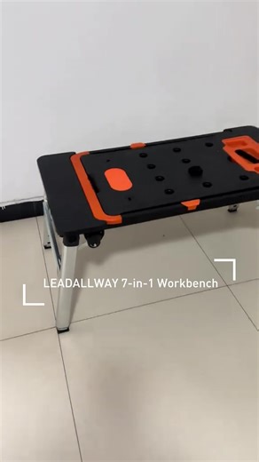 LEADALLWAY 7-in-1 Folding Multifunctional Portable Workbench Painted Work Table as Workbench, Scaffold,Platform,Sawhorse,Car Creeper and Hand Truck with 4 Wheels #diytools #toolsandgear #carpentrytools #portableiron #athomeworkoutequipment #4in1tool #foldableweightbench #affordabletools #compactworkoutbench #telescopingladder