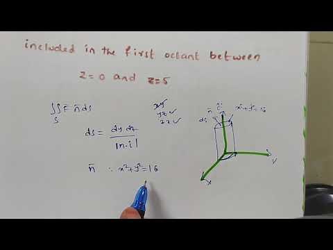Evaluation of surface integral over the cylinder in first octant