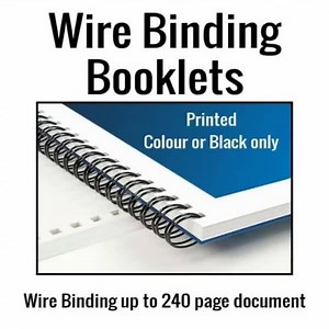 Wire Binding Booklet Service. Now available. Professional presentation for reports and simular documents. Request a quote: 592 2270235. | PRINT CRAFT