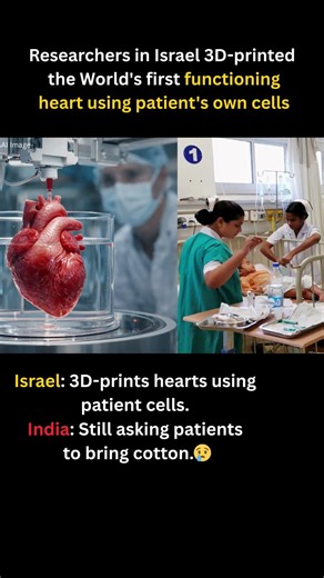 Researchers in Israel 3D-printed the World's first functioning heart using the patient's own cells
