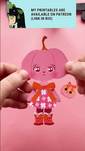 ✨ Pink Halloween Paper Dolls | Pumpkin Girl, Ghost & Kitty 🎃💗