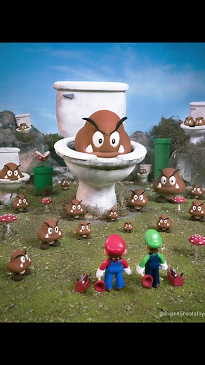 Mario and Luigi face their biggest challenge yet! #supermariobros #toyphotography #nintendo #diorama