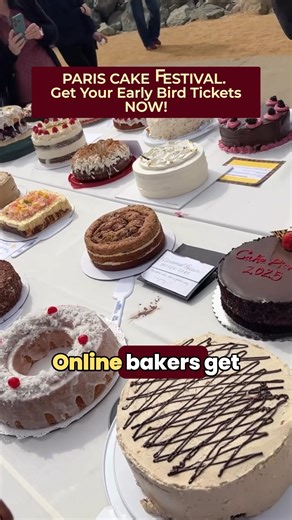 CakeFestivalTour on Instagram: "Paris, it is happening. The first Cake Festival. Hundreds of bakers. Over a thousand cakes. One day of eating, music, and pure fun. Early bird tickets are almost sold out. Do not wait. 🍰✨ #CakeFestivalParis #ParisEvents #CakeFestivalTour"