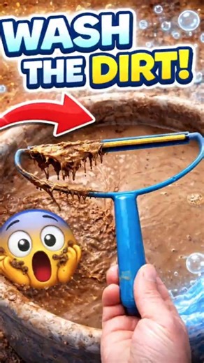 Satisfying Mud Cleaning Blue Comb ASMR