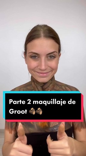Parte 2 maquillaje de Groot ♥️ like para parte 3 ♥️ #groot #guardianesdelagalaxia #marvel #iamgroot #makeup #makeupartist #maquillaje #humor