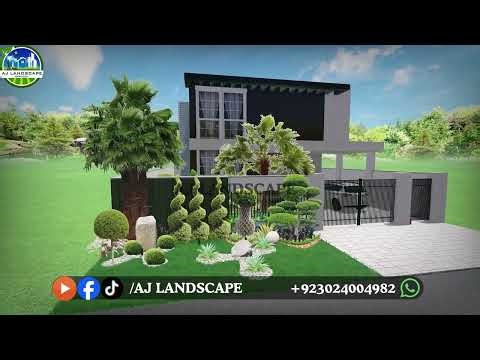 1 Kanal Beautiful Garden Design | Phase 8 Lahore | AJ Landscape Pakistan 🌿✨
