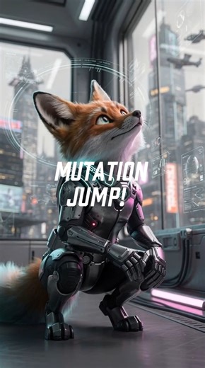 CyberTail Pulse on Instagram: "Genetic Mutation Fox Escapes High-Tech Lab using Spring Legs! (2150) #cyberpunk #fox #usa #AI #ENHANCED #pets #scifi #escape"