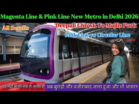 New magenta line delhi metro/ magenta line delhi metro update/New metro line in delhi - Full Journey