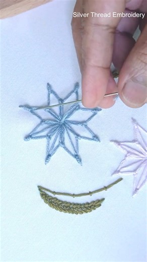 Easy Flower Embroidery #shorts #handembroidery #beginnersstitch