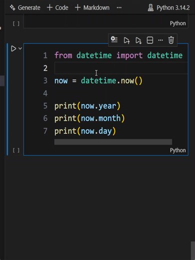Python can extract any part of a date. #python #artificelintelligence #programming