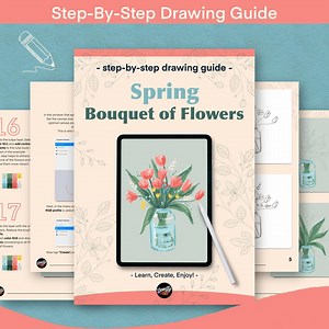 Procreate Spring Bouquet of Flowers Tutorial – Step-by-step iPad Drawing Guide PDF   Color Palette | Digital Art for Beginners - Etsy Canada