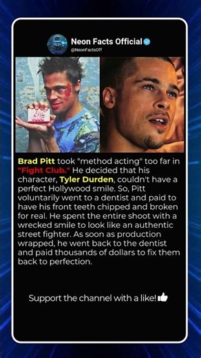 Brad Pitt Broke His Teeth on Purpose! 🦷