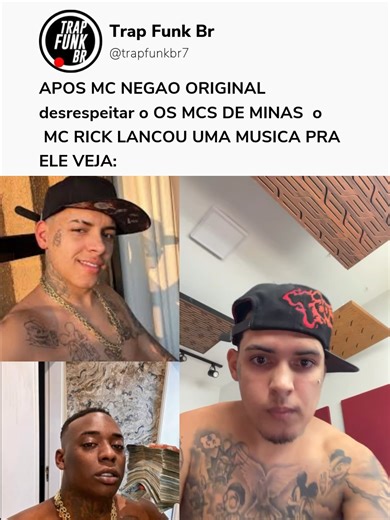 APOS MC NEGAO ORIGINAL desrespeitar o OS MCS DE MINAS o MC RICK LANCOU UMA MUSICA PRA ELE VEJA: #MCRICK #mcnegaooriginal