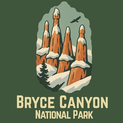Chemise du parc national de Bryce Canyon, t-shirt vintage hoodoos paysage, cadeau nature randonnée dans l'Utah - Etsy France