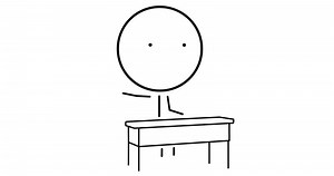 Download Student sitting at desk and raising hand for free