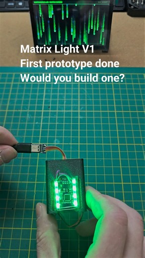 Matrix Bike Light Prototype – First Build #DIYElectronics #ESP32 #LEDMatrix #BikeLight #3DPrinting