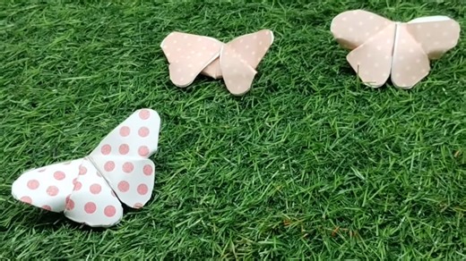 Folding a colorful butterfly with basic origami techniques