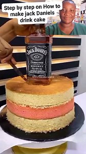 Step by step on How to make jack Daniels drink cake | Irresistiblecake/funnyv