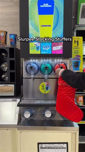 Slurpee on Instagram: "Turned the Slurpee machine into a mantel because it feels like home #Slurpee #StockingStuffer"