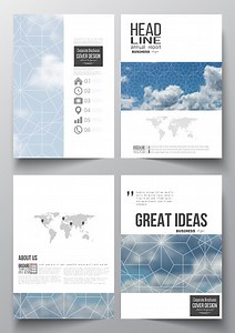 Set of business templates for brochure, magazine, flyer, booklet or...