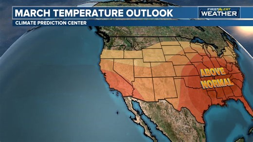 The new monthly weather outlook for March has been issued by Climate Prediction Center. It's indicating warmer than normal temperatures for our entire area and a low level chance of above average precipitation over eastern parts of our region | Dakota News Now