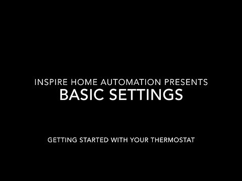 Inspire Home Automation: Basic Settings