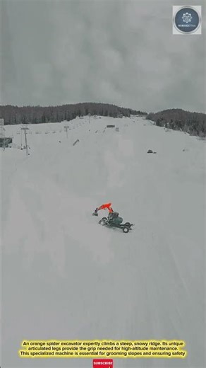 Spider Excavator: Advanced Articulated Walking Machine for Steep Snowy Slope Maintenance
