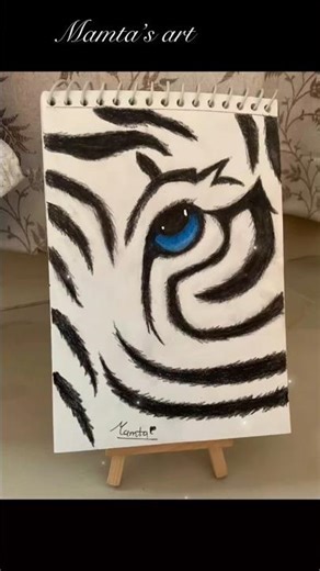 Easy Realistic Tiger Sketch Art | Relaxing Art | #shorts