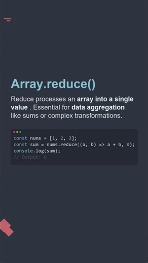 💡 Array.reduce() | JS Tips Every Developer Should Know #Shorts