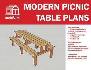 Picnic Table Plans: Easy DIY Building Instructions (digital Download) - Etsy UK