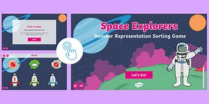 Space Explorers: Number Representation Sorting Game