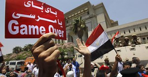 Egypt's military suspends constitution, installs interim president