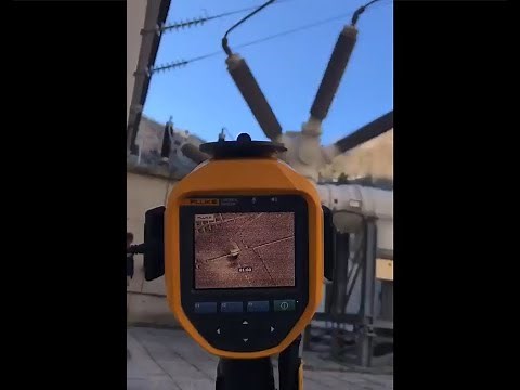 SF6 gas leakage detection for high voltage #circuitbreaker using ‪@fluke‬ (Ti450) camera.