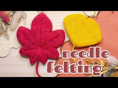 DIY Seasonal Key Chain Needle Felting | 羊毛フェルトで季節のキーホルダー(秋ver)作り🍁