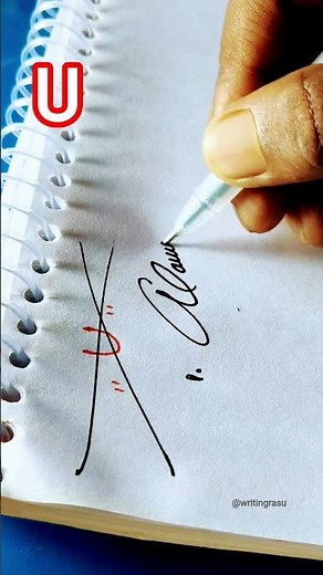 how to sign design 🖊️ with u latter 💞💖 ? #signature #alpha #u