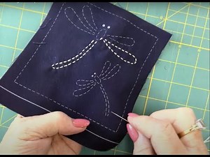 How to Start Stitching a Pre-printed Sashiko Panel