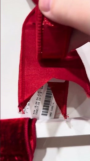 Raz 1" OR 2.5" Red Wired Christmas Ribbon