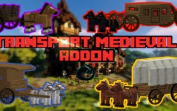[Addon]我的世界基岩版中世纪模组之中世纪交通工具马车模组Addon