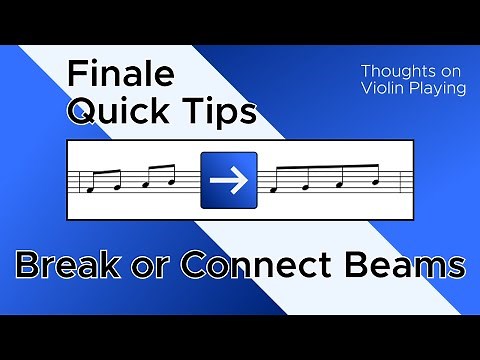 Break or Connect Beams - Finale Quick Tips