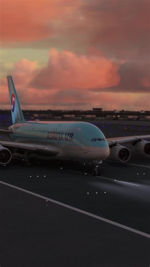 Watch the Korean Air Airbus A380 thunder down the runway and lift off from Los Angeles International Airport. The iconic sky-blue livery, the sheer size, the power on takeoff — this is the Queen of the Skies at her finest ✈️✨ Would you fly this giant? 👇 #KoreanAir #AirbusA380 #A380 #LAX #LosAngelesAirport