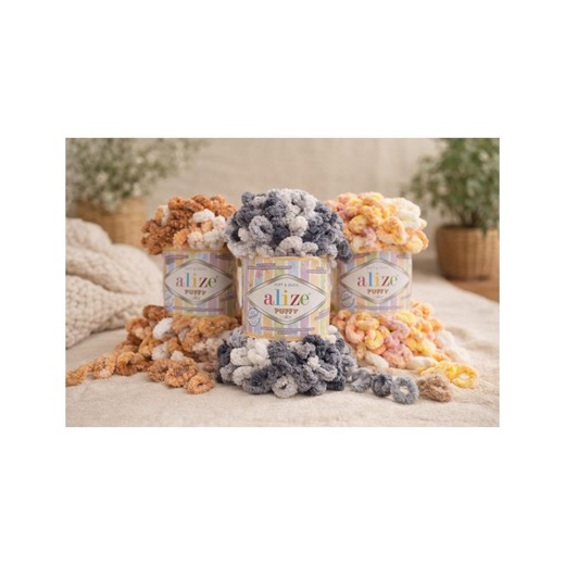 Alize Puffy Color Yarn – Multicolor Loop Yarn for Finger Knitting Projects - Etsy